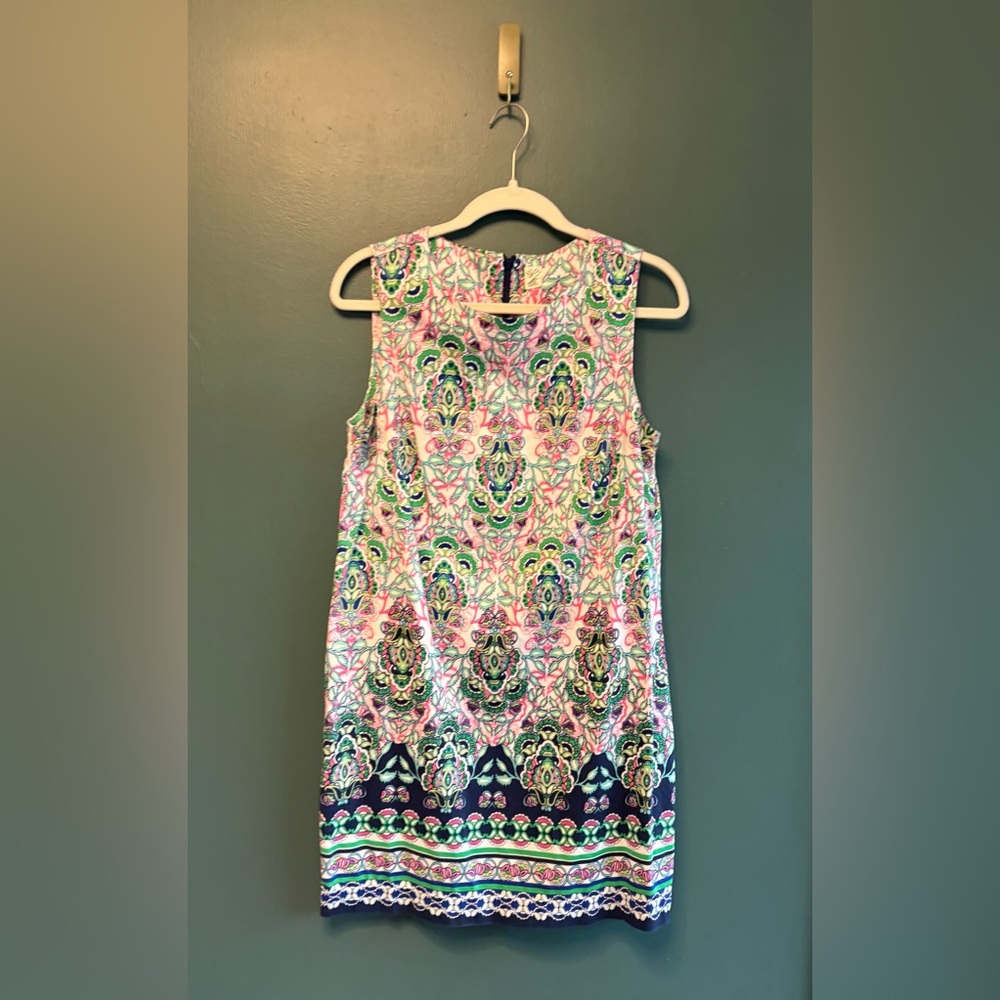 Artisan NY Sleeveless Shift Dress, Paisley Medallion Print Women's Size 8